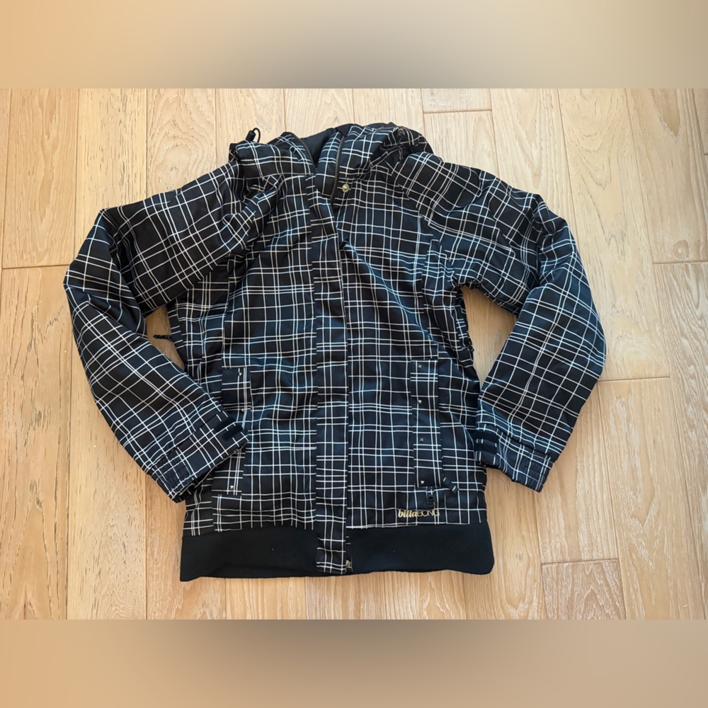BILLABONG Women Jacket Snowboard Ski Waterproof Grid Print Gorpcore Small